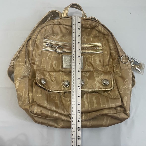β¨ Limited Edition Coach Poppy Storypatch Glam Backpack β Gold/Bronze β¨ - Picture 8 of 15